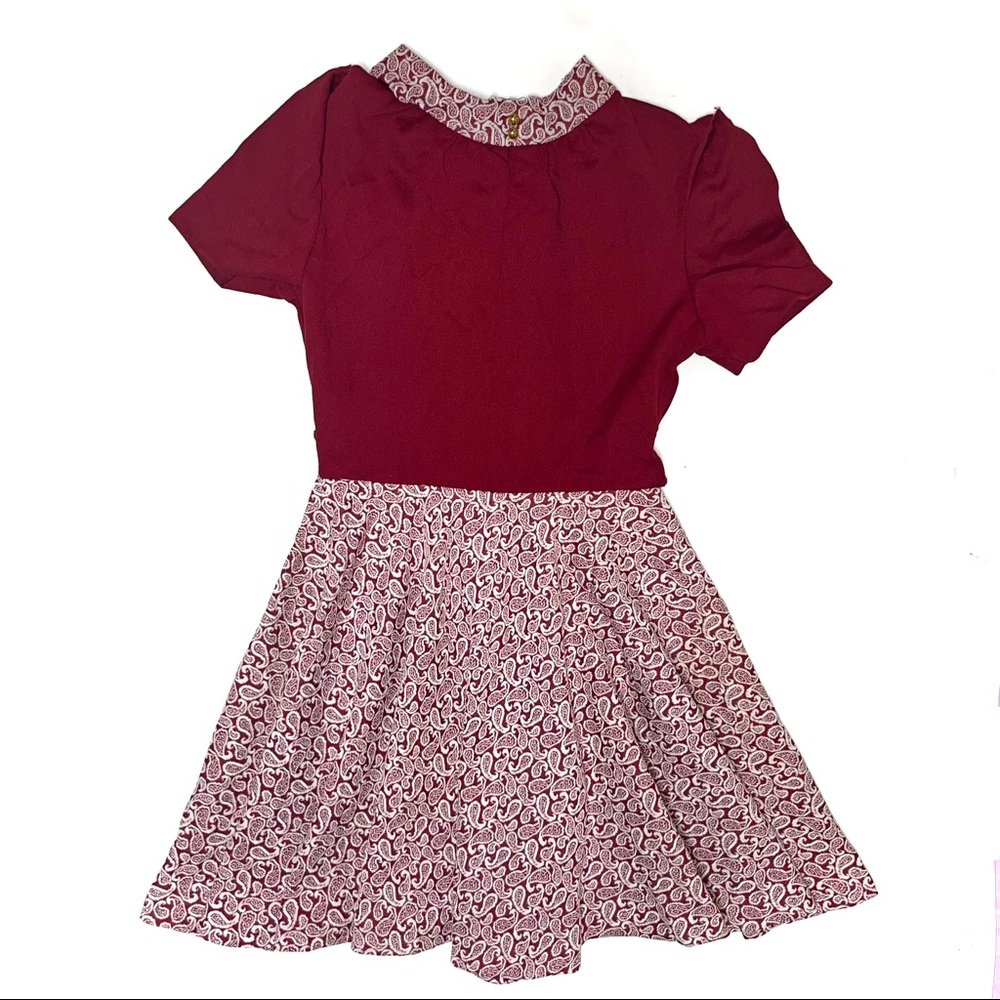 Vintage Red Collar Dress